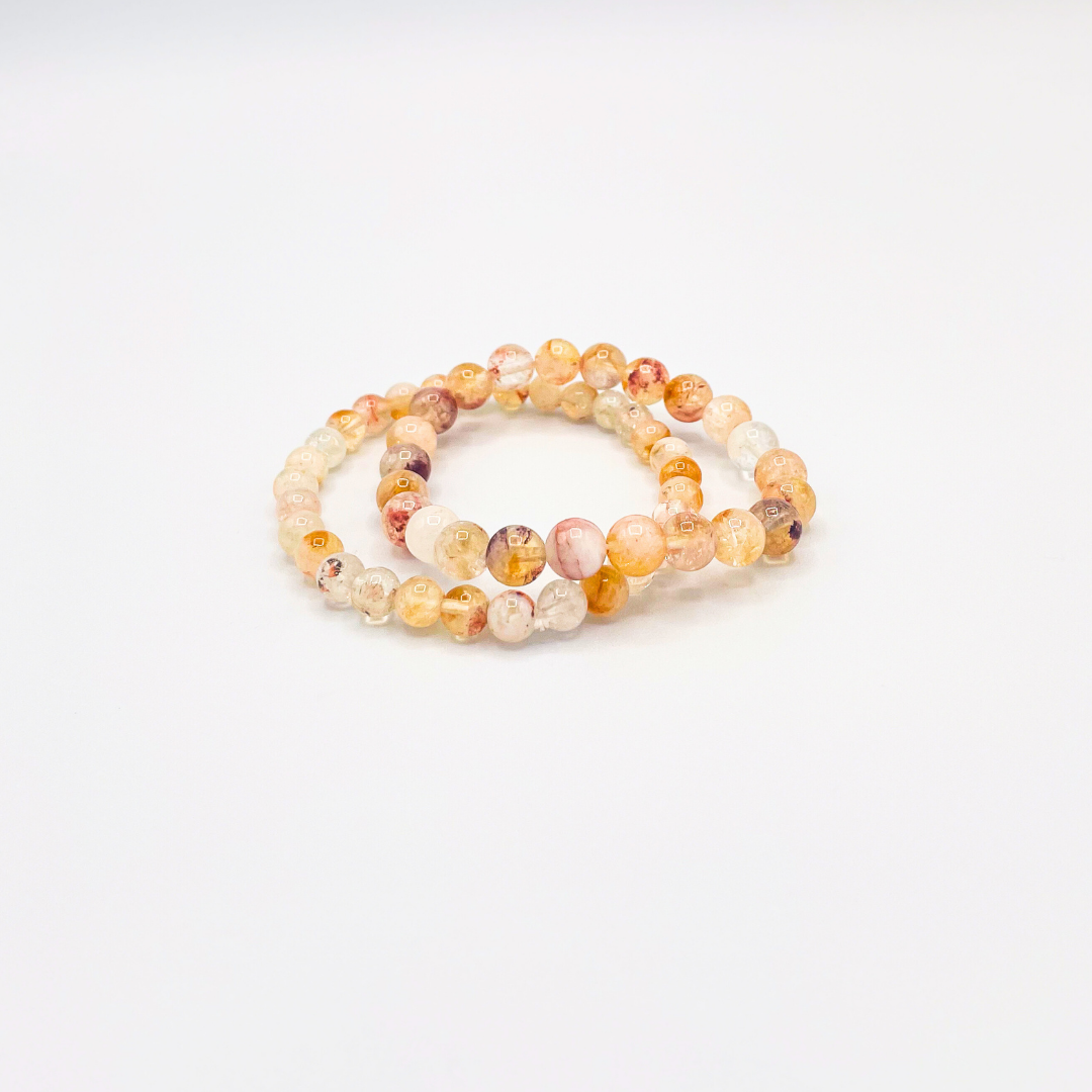 Two Citrine Bracelet with Varying Shades of Yellow and Orange