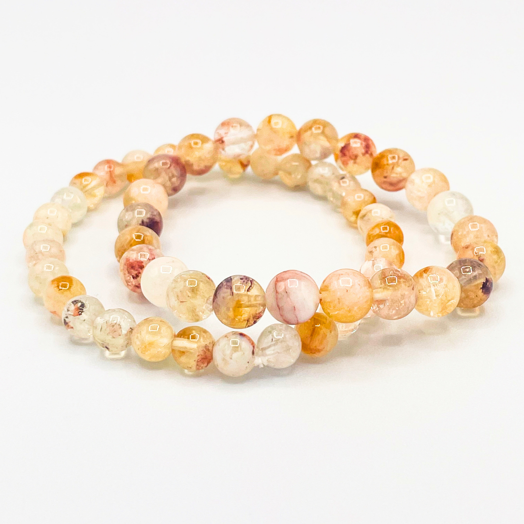 Two Citrine Bracelet with Varying Shades of Yellow and Orange