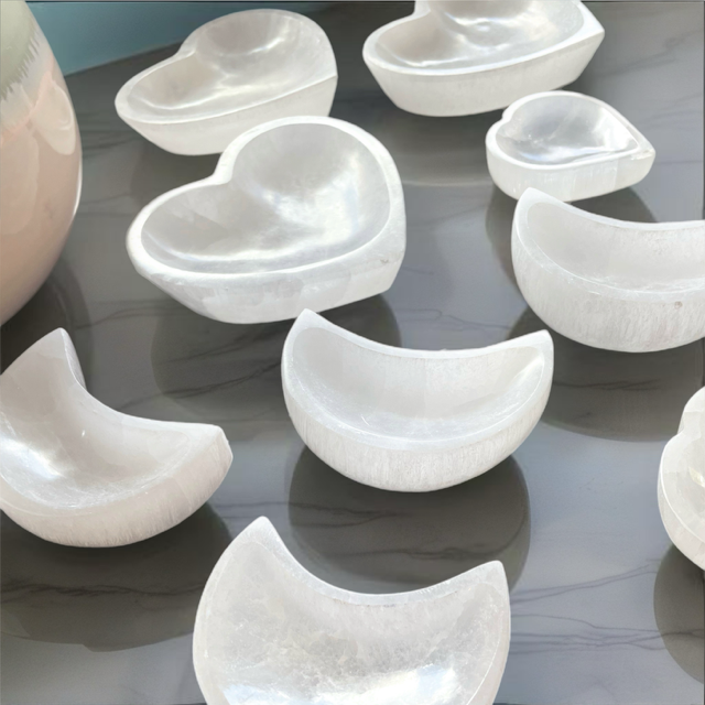 Selenite Heart Shape Crystal Bowl