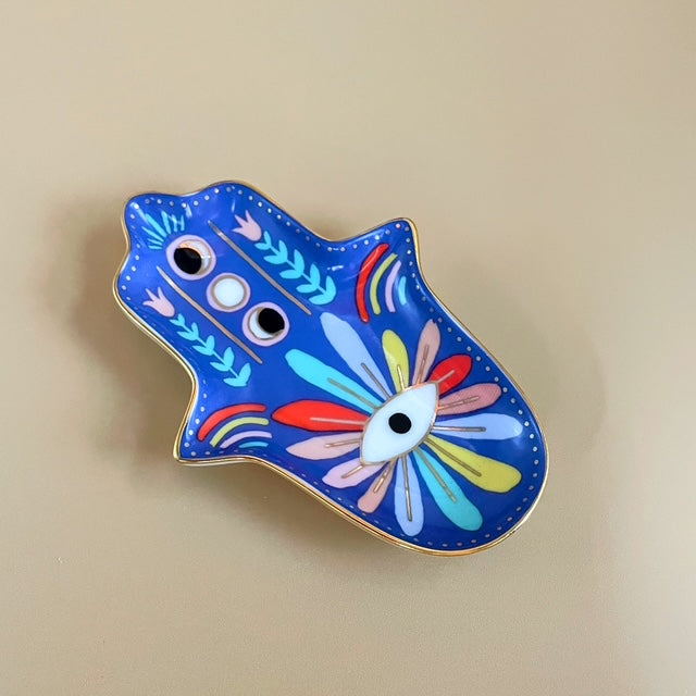 Chakra Blossom Hamsa Tray