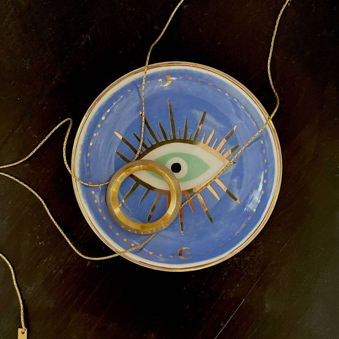 Trinket Dish with blue eye