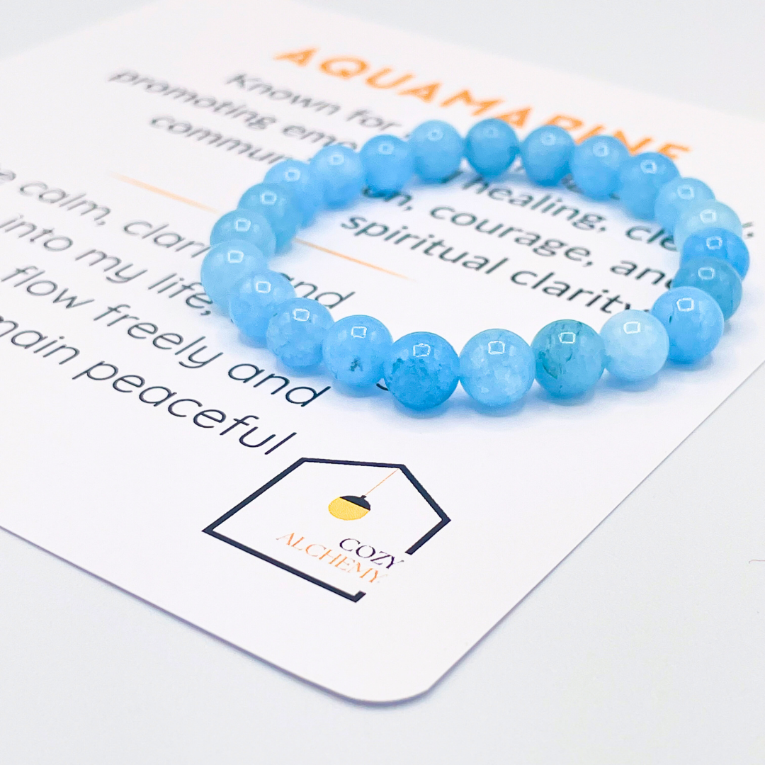 Aquamarine Crystal Bracelet 