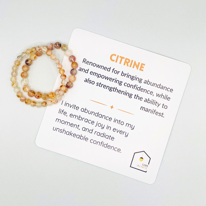  Citrine Honey Calcite Bracelets