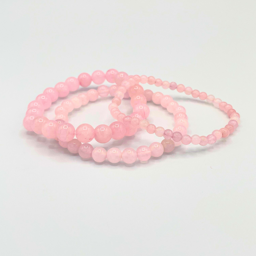 Three Rose Quartz Bracelets