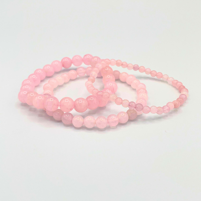 Three Rose Quartz Bracelets