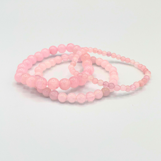 Three Rose Quartz Bracelets