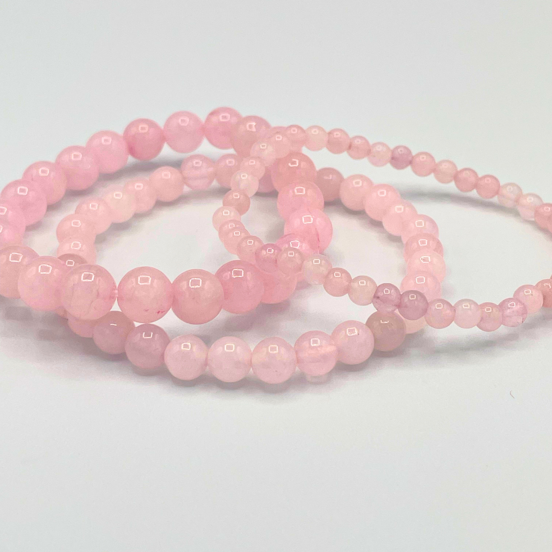 Three Rose Quartz Bracelets
