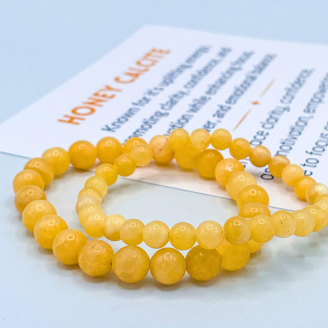 Two Honey Calcite Bracelets 