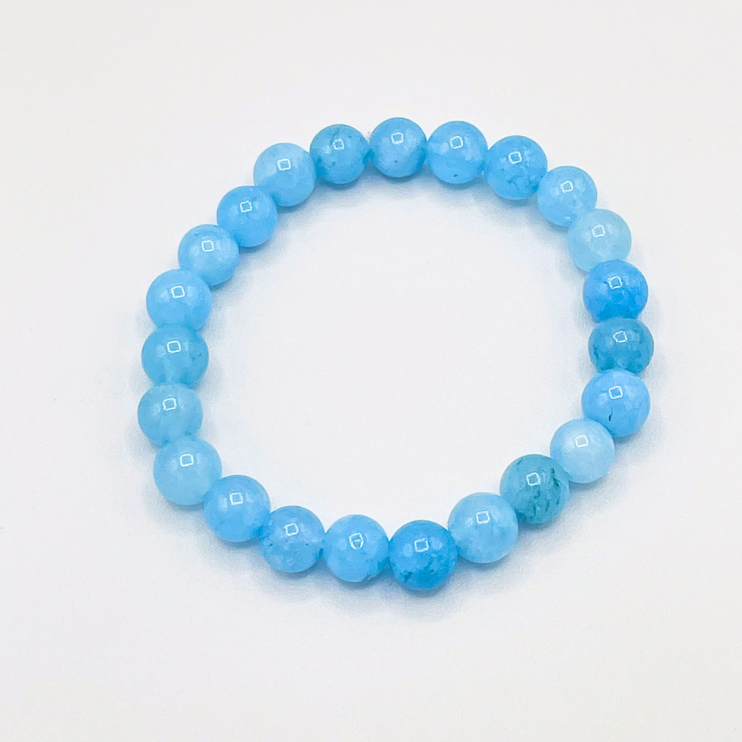 Light Blue Aquamarine Crystal Bracelet