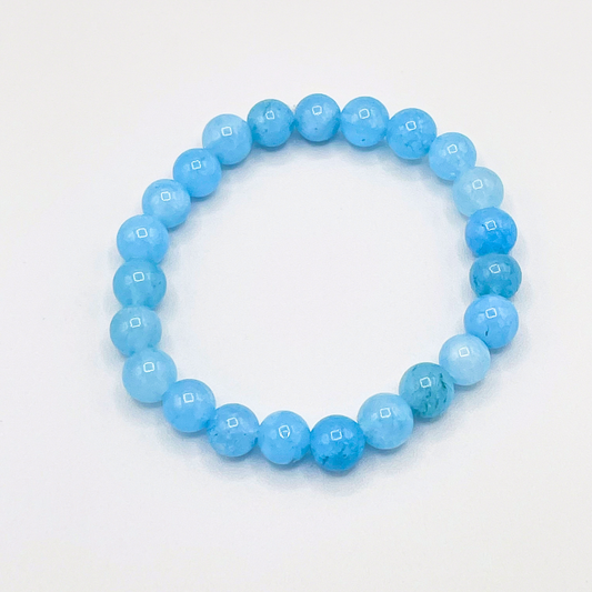 Light Blue Aquamarine Crystal Bracelet