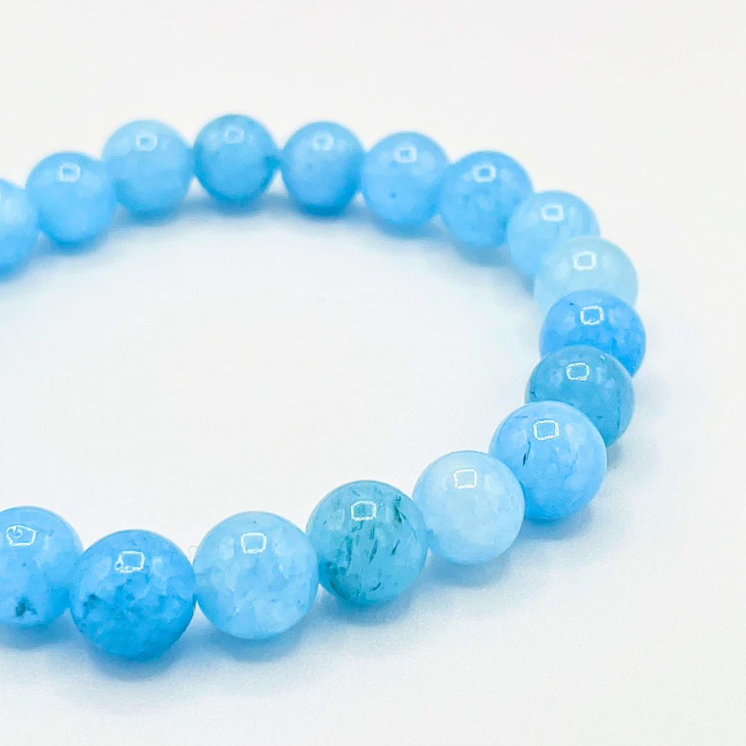 Light Blue Aquamarine Crystal Bracelet