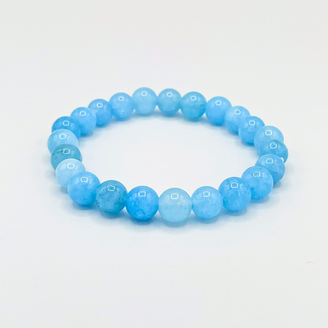 Light Blue Aquamarine Crystal Bracelet