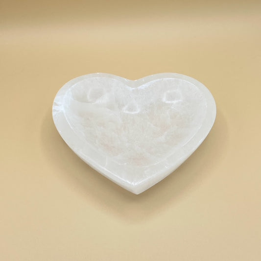 Selenite Heart Shaped Bowls