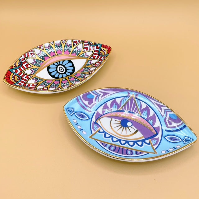 Blue Eye Red Pyramid & Blue Paradise Trinket Tray